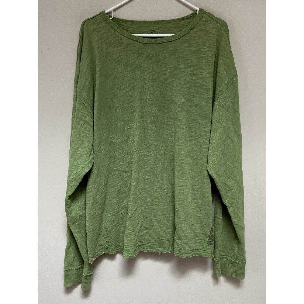 Good Karma Life Is Good Womens Green Organic Cotton Tunic Shirt Lagenlook XL